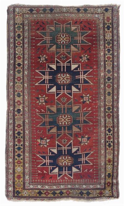 Tappeto Caucasico Shirwan Lesghi, Fine XIX Secolo