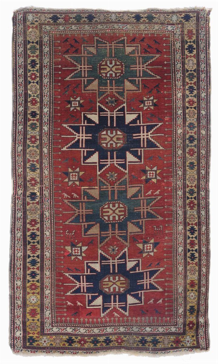 Tappeto caucasico Shirwan Lesghi, fine XIX secolo  - Auction Ancient Carpets - Cambi Casa d'Aste