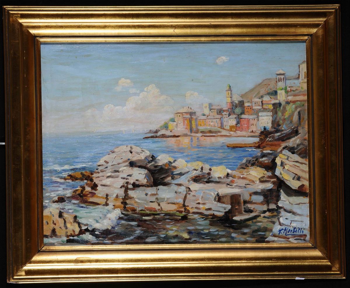 Torquato Merlatti (1919-?)scogliera a Bogliasco