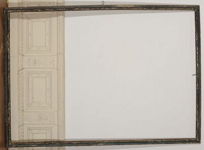 Grande Cornice in Legno Intagliato e Lacato a Finto Marmo, XVIII Secolo