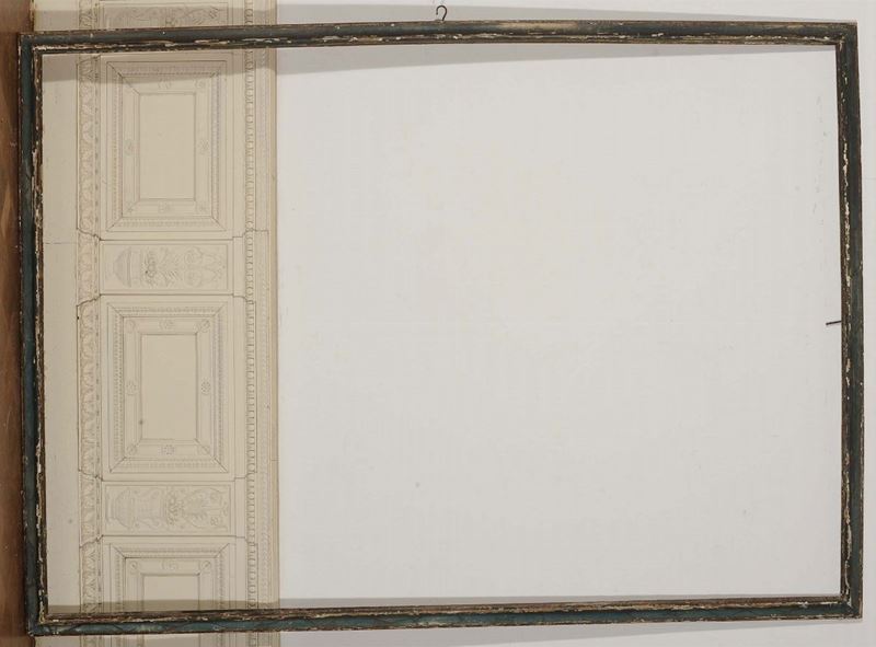 Grande cornice in legno intagliato e lacato a finto marmo, XVIII secolo  - Auction Antiques and Old Masters - Cambi Casa d'Aste