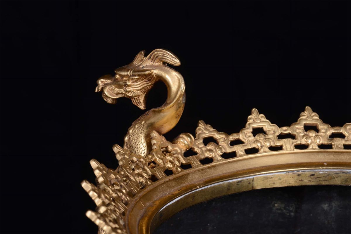 Cachepot Cloisonnè con Montatura in Bronzo Dorato, Cina, Dinastia Qing, XIX Secolo