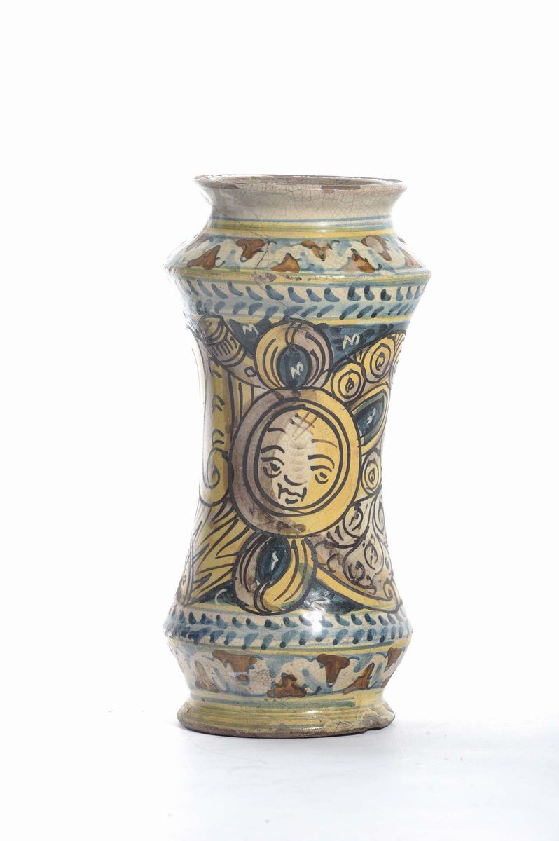Albarello in Maiolica Policroma, Sicilia, XVIII Secolo