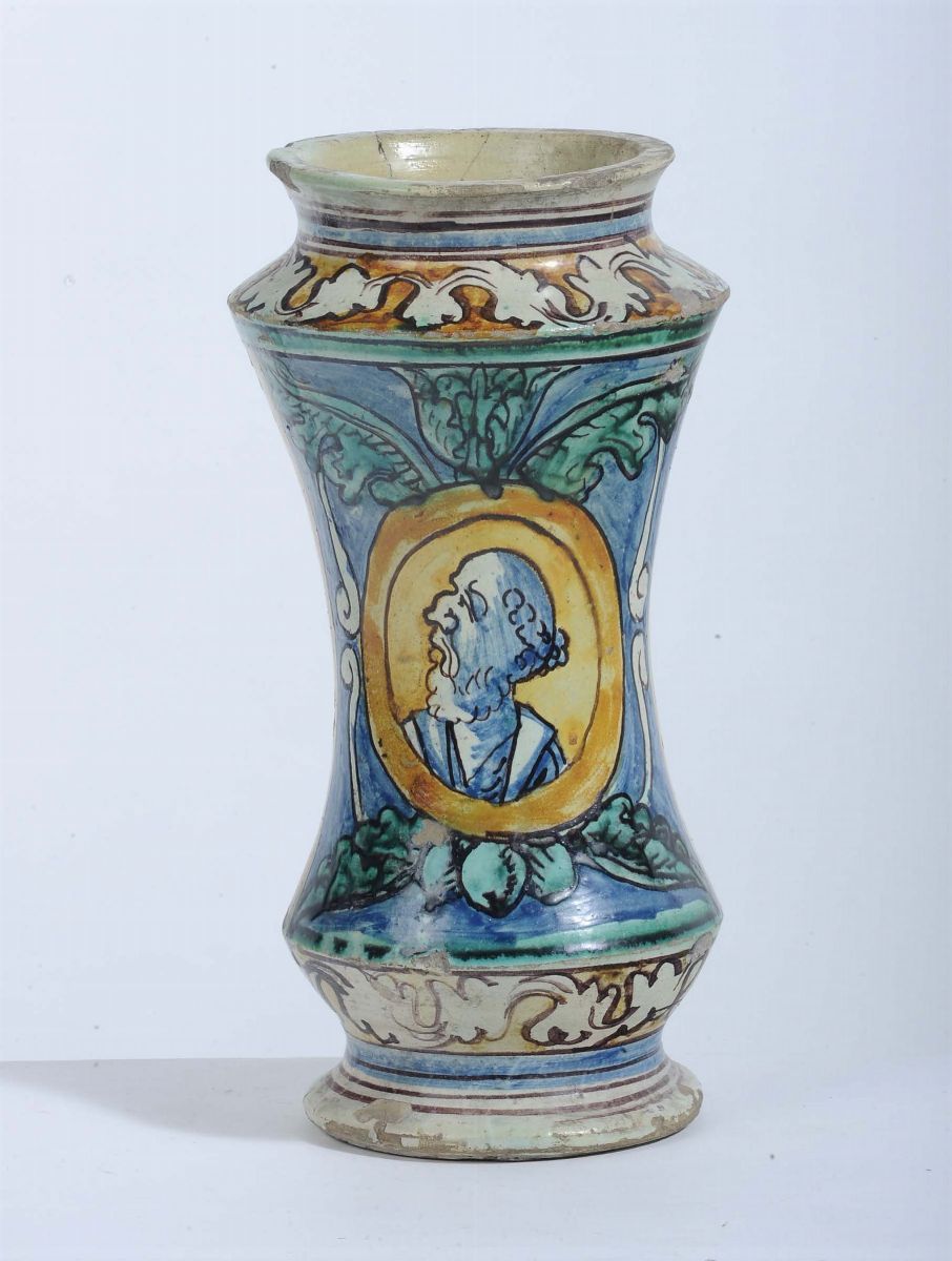 Albarello in Maiolica Policroma, Sicilia, XVIII Secolo