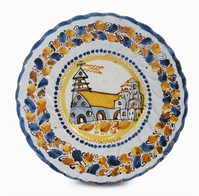 Alzatina in Maiolica Policroma, la Terza XVIII Secolo