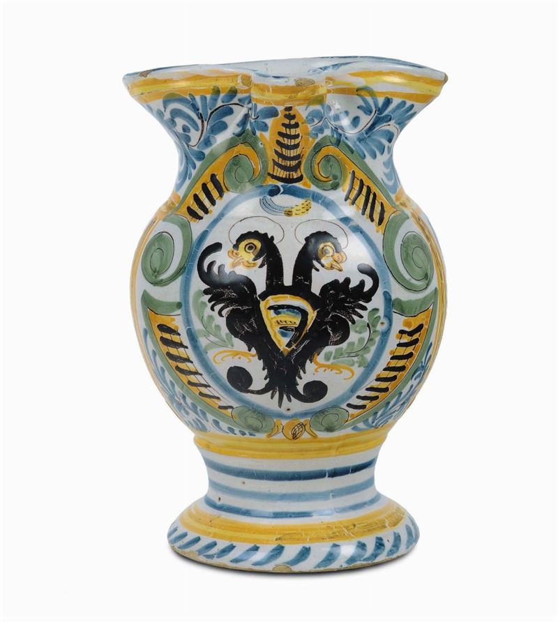 Brocca in maiolica , XVIII secolo  - Asta Antiquariato e Dipinti Antichi - Cambi Casa d'Aste