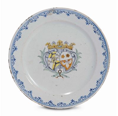 Piattino in Maiolica Policroma, XVIII Secolo