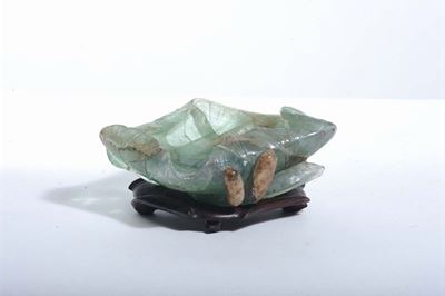 Bruciaprofumi a Forma di Foglia Accartocciata, Cina XIX Secolo