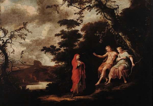 Scuola Veneta del XVIII secolo Diana e Apollo