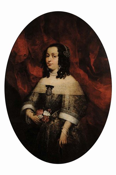 Anonimo del XIX Secoloritratto di Signora Spagnola
