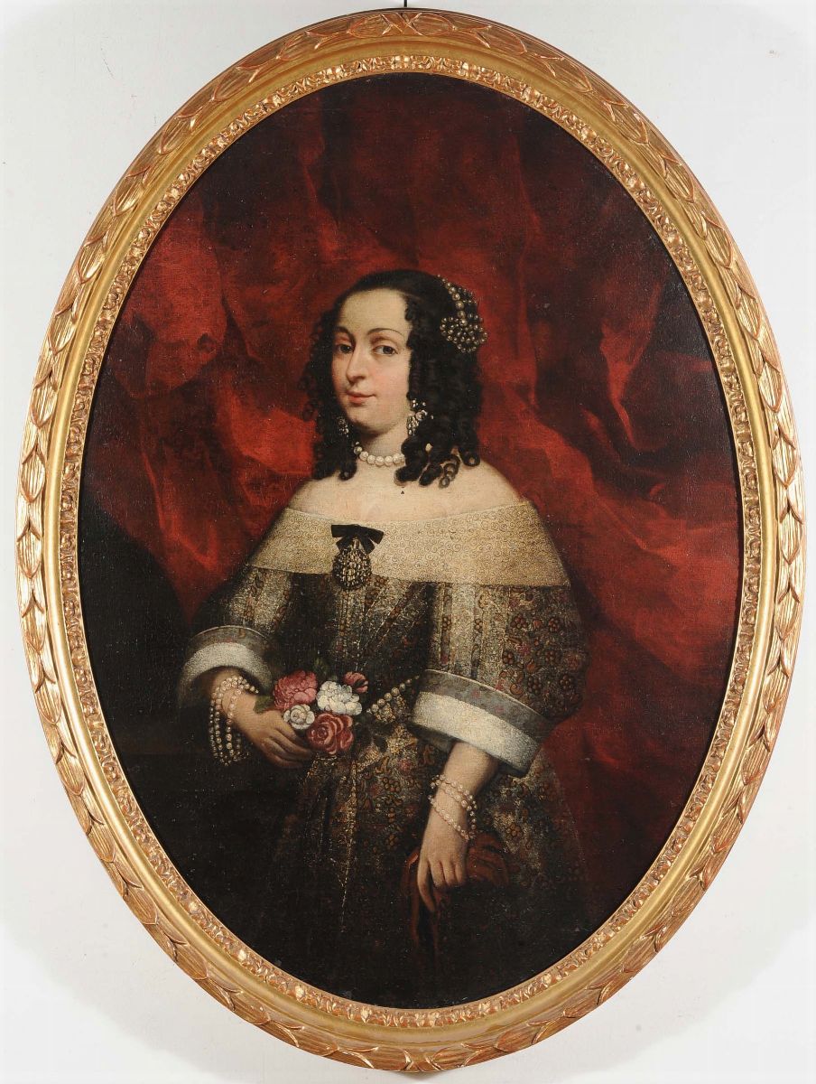 Anonimo del XIX Secoloritratto di Signora Spagnola
