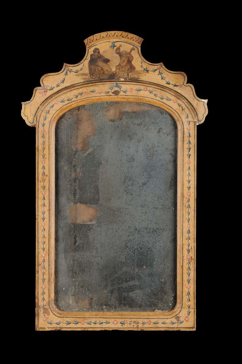 Specchierina in legno laccato, Venezia XVIII secolo  - Asta Antiquariato e Dipinti Antichi - Cambi Casa d'Aste