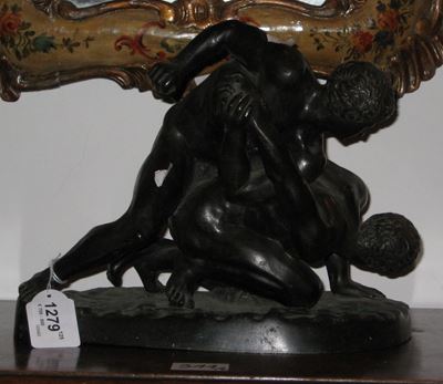 Gruppo in Bronzo Raffigurante Lottatori