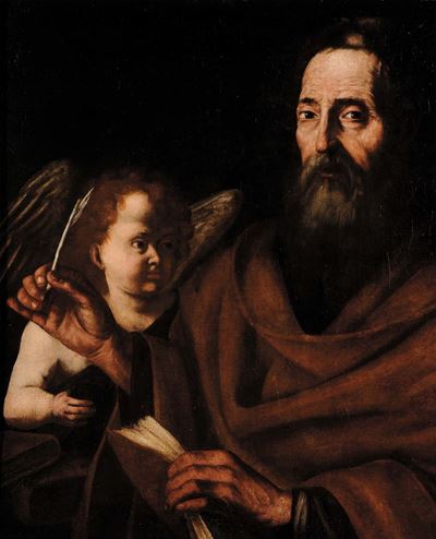 Scuola del XVIII Secolosan Matteo con Angelo