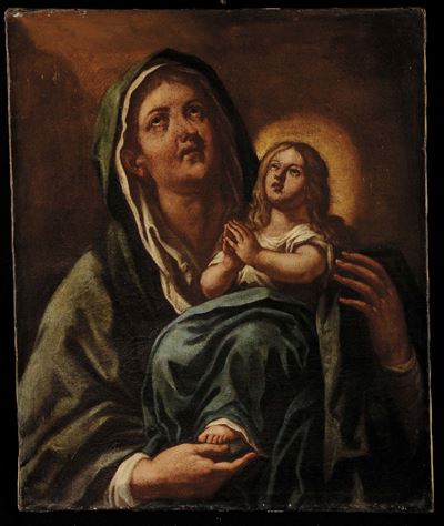 Scuola del XVIII Secolosant’anna con la Madonna