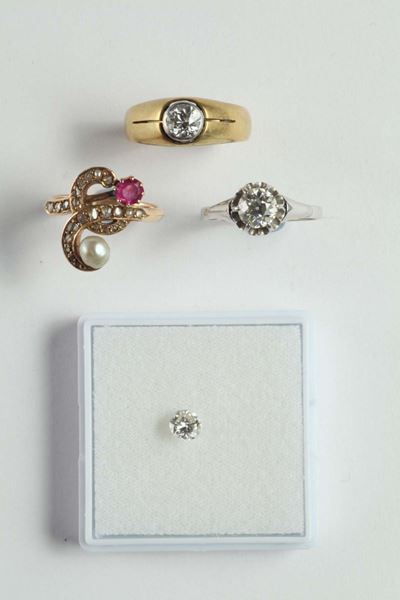 Lotto Composto un Diamante in Cartina