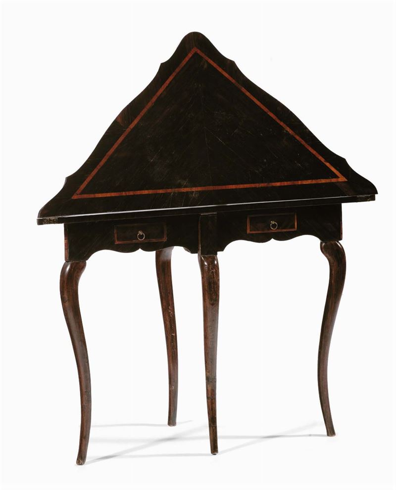 Tavolino da gioco Luigi XV lastronato, XVIII secolo  - Asta Antiquariato e Dipinti Antichi - Cambi Casa d'Aste