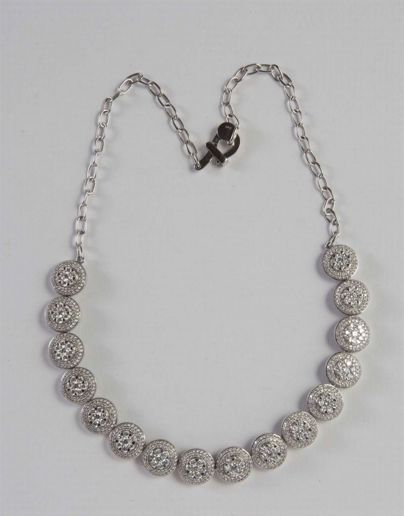 Girocollo con diamanti di tagli vari  - Auction Silvers, Ancient and Comtemporary Jewels - Cambi Casa d'Aste