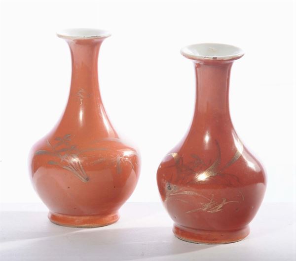 Coppia di vasetti, Cina XIX secolo