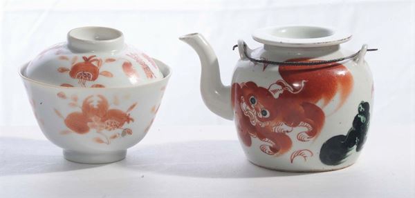 Teiera, tazza e piattino, Cina XIX secolo