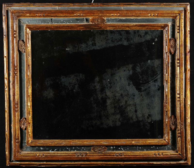 Specchiera rettangolare in legno intagliato e dorato, XVIII secolo  - Auction Antiques and Old Masters - Cambi Casa d'Aste
