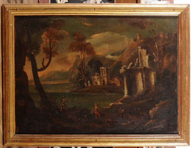 Scuola del Travi Rovine  - Asta Antiquariato e Dipinti Antichi - Cambi Casa d'Aste