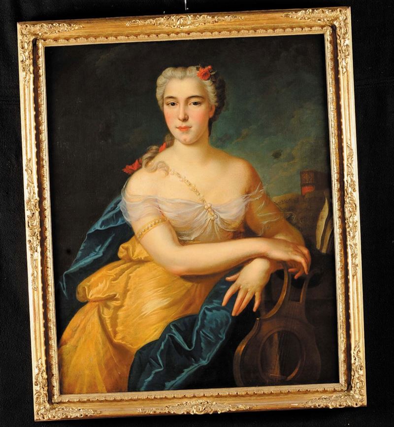 Scuola Francese del XVIII secolo Ritratto femminile  - Asta Antiquariato e Dipinti Antichi - Cambi Casa d'Aste