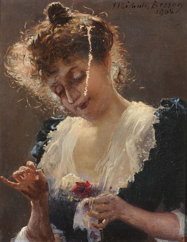 Melani Besson (1868-1901) Fanciulla, 1902