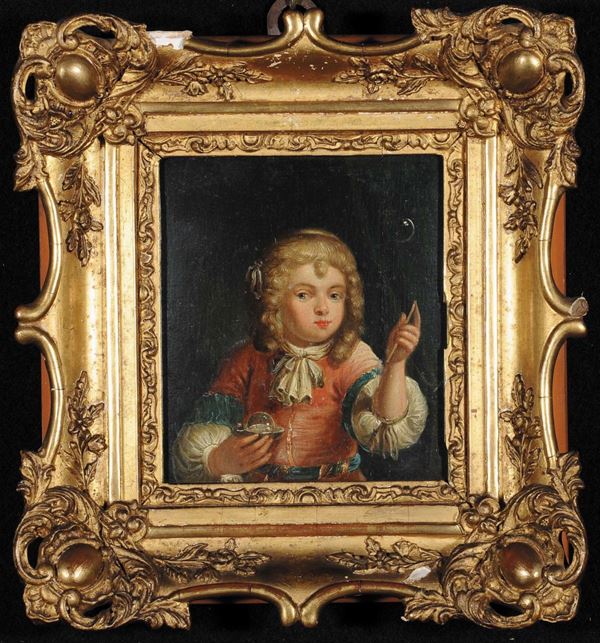 Anonimo della fine del XVIII secolo Fanciullo con bolle di sapone