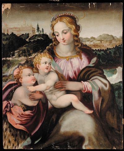 Scuola del XVIII Secolomadonna con Bambino e San Giovannino