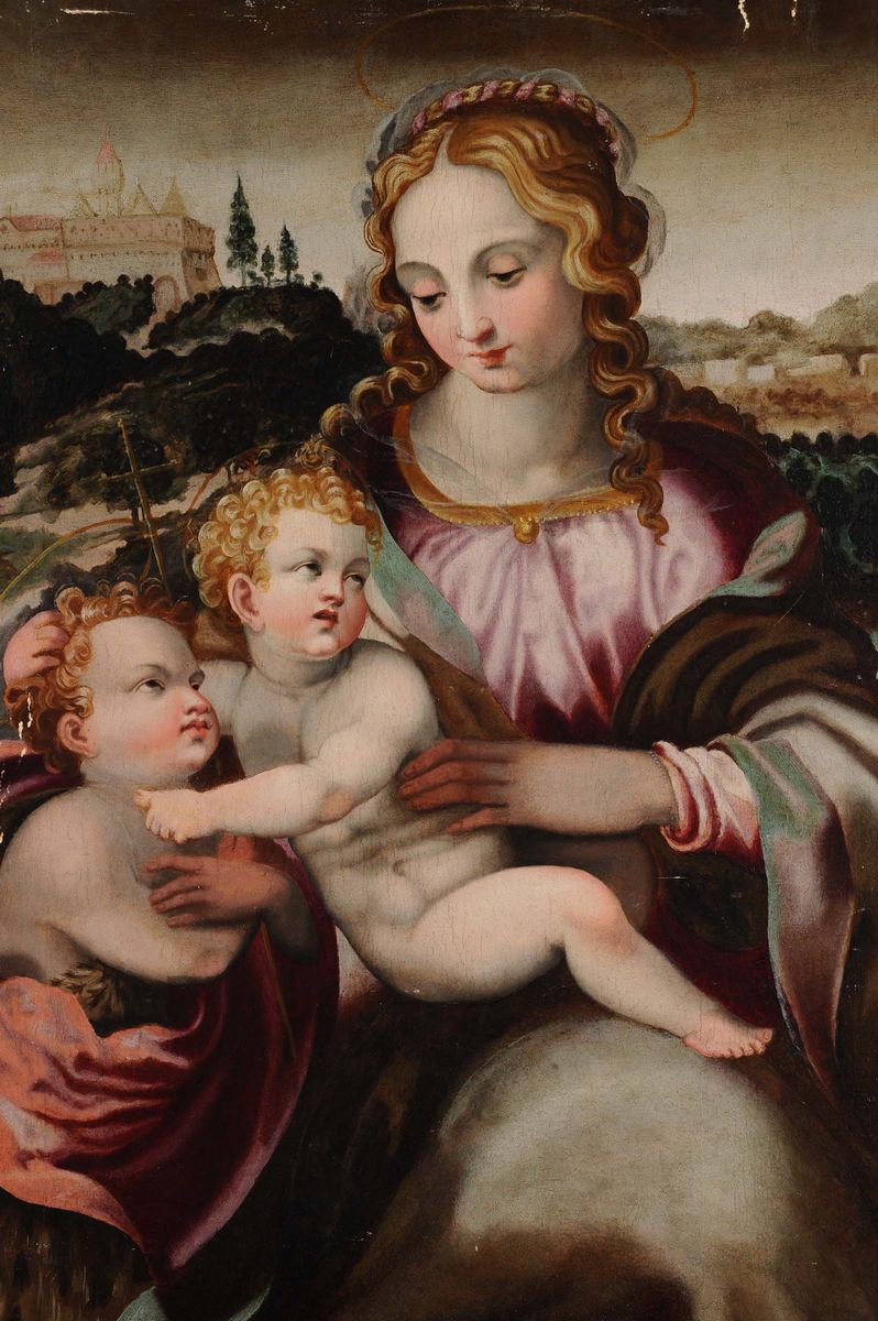 Scuola del XVIII Secolomadonna con Bambino e San Giovannino