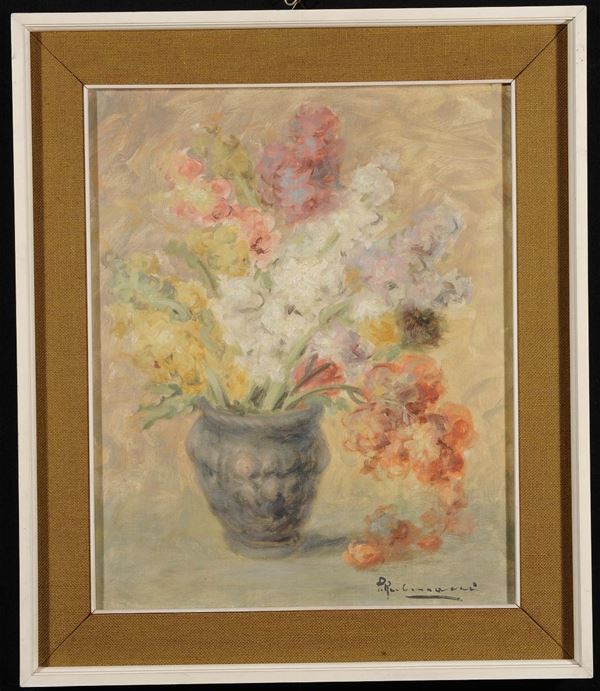 Pompeo Rubinacci (1893-1972) Vaso di fiori