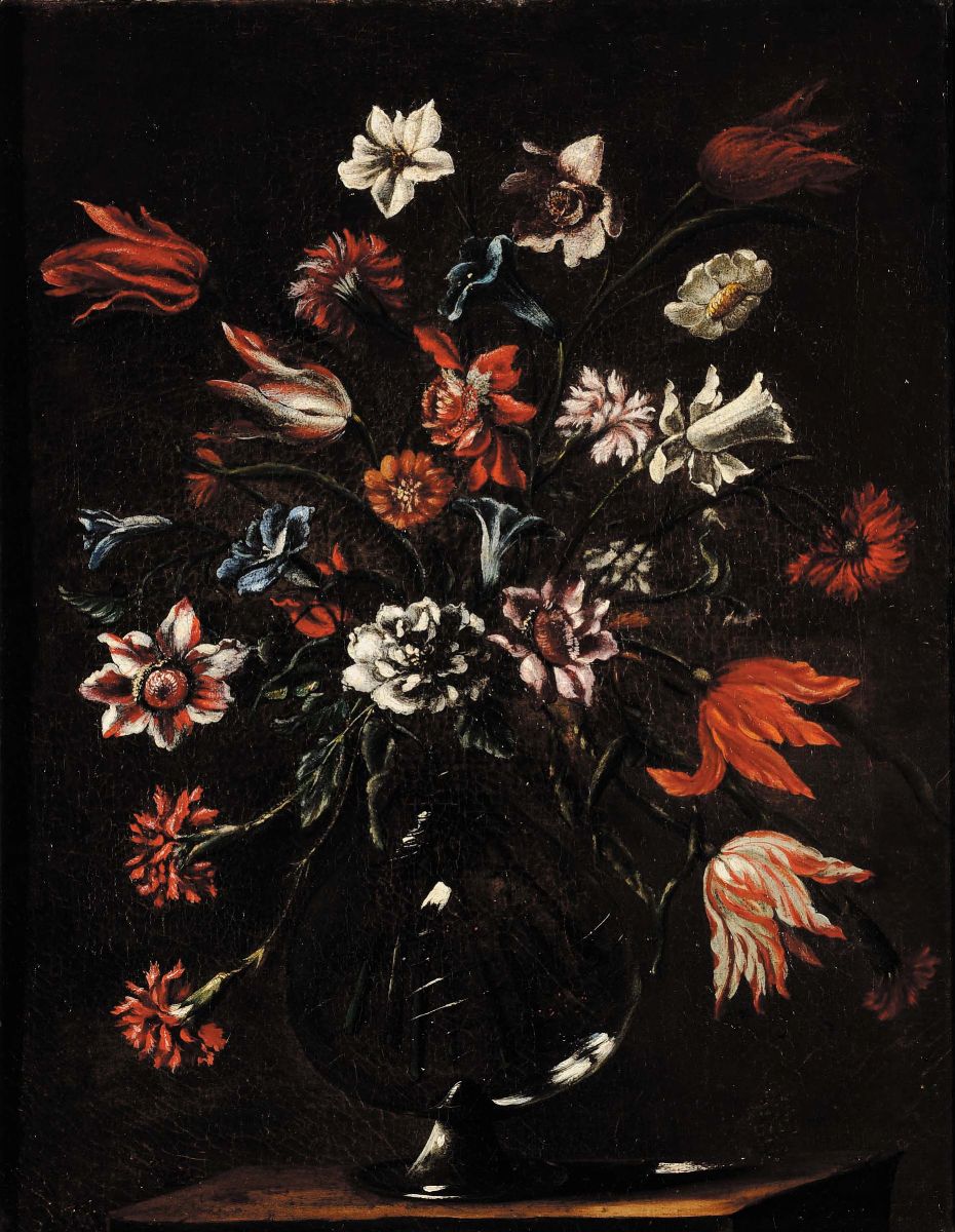 Scuola Italiana del XVIII Secolonatura Morta con Fiori Natura Morta con Fiori