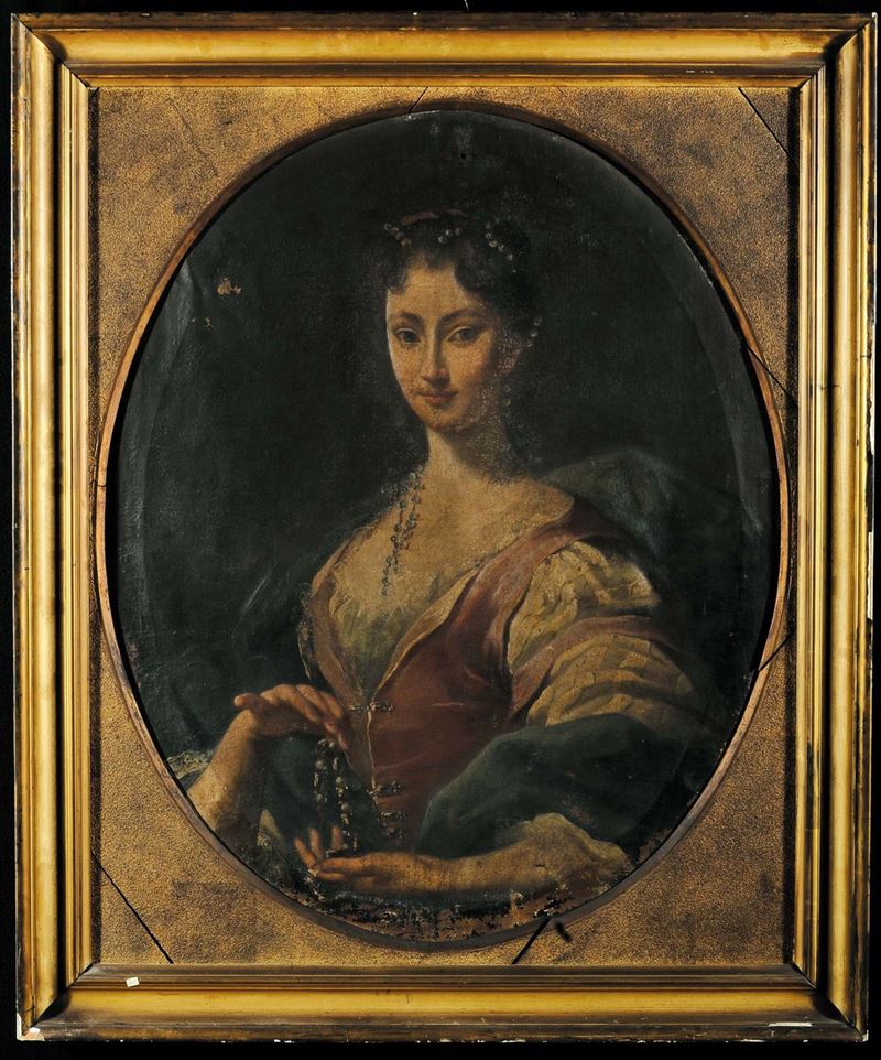 Scuola Francese del XIX secolo Ritratto femminile  - Auction Antique and Old Masters - Cambi Casa d'Aste