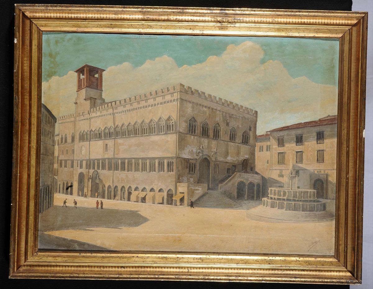 Scuola della Fine del XIX Secoloveduta di Perugia