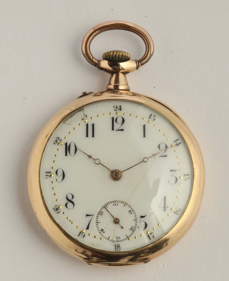 Orologio da tasca con cassa in oro  - Asta Argenti e Gioielli Antichi e Contemporanei - Cambi Casa d'Aste