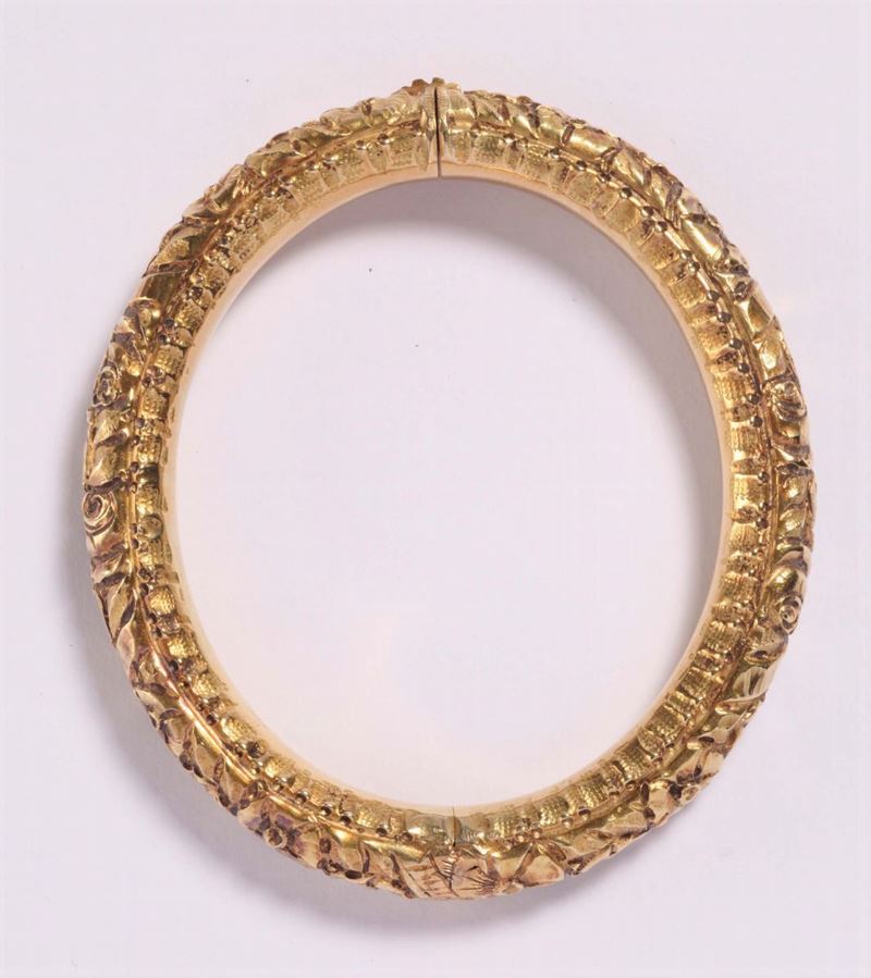 Bracciale rigido inciso  - Auction Silvers, Ancient and Contemporary Jewels - Cambi Casa d'Aste