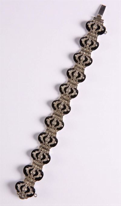 Bracciale con Diamanti e Onice
