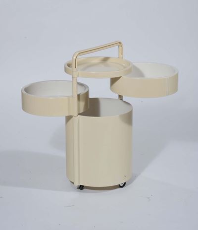 Franco Annoni - Kartell: Carrello Rotondo Portaoggetti