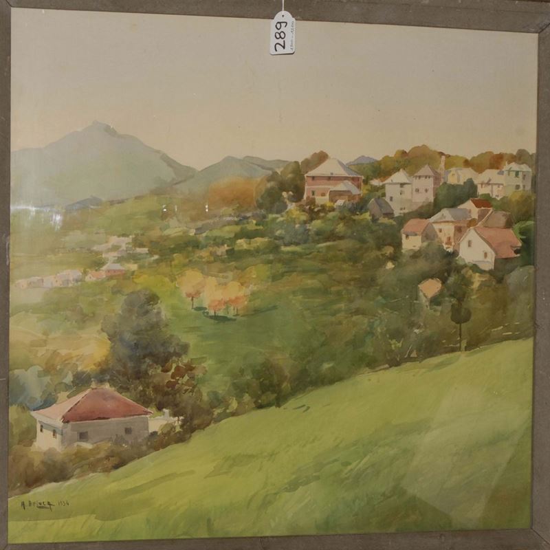Arturo De Luca (1885-1971) Paesaggio campestre  - Asta Dipinti del XIX e XX secolo - Cambi Casa d'Aste