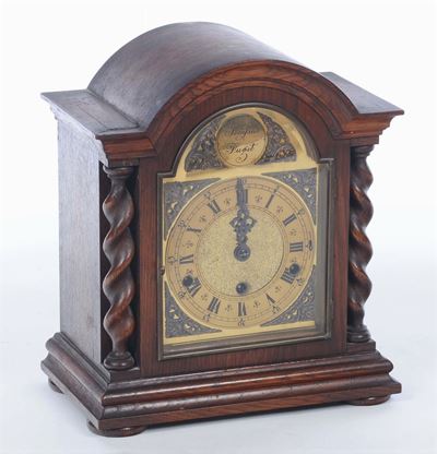 Orologio da Tavolo con Cassa in Rovere, XIX Secolo