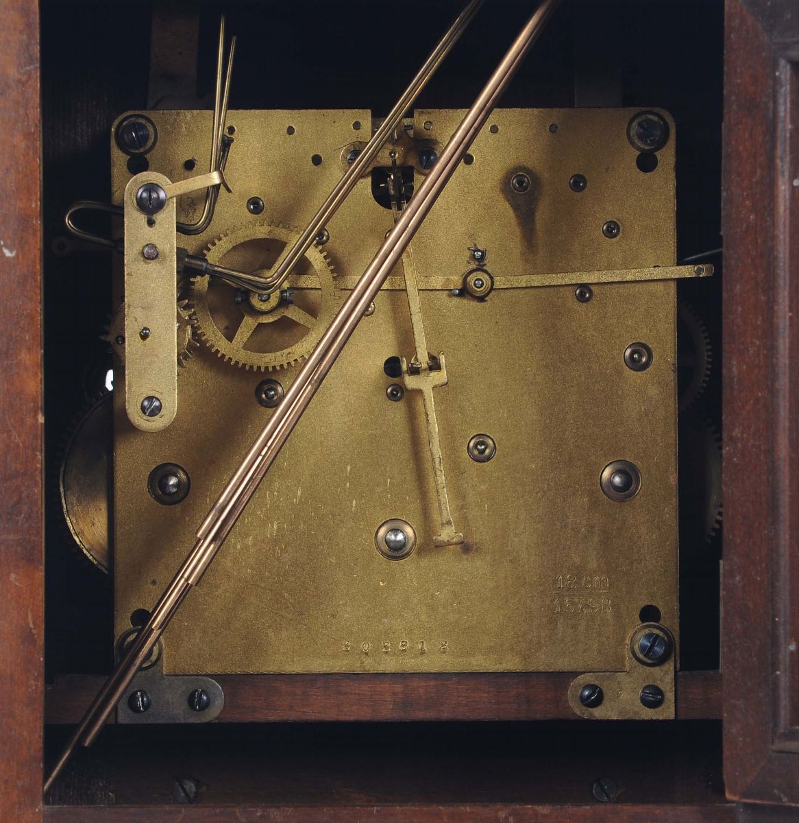 Orologio da Tavolo con Cassa in Rovere, XIX Secolo