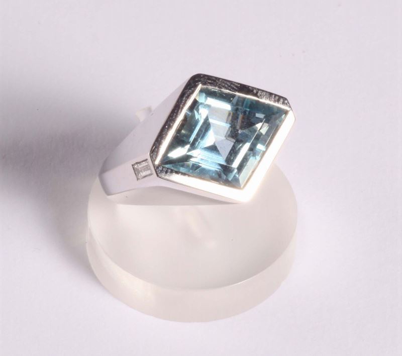 Anello con acquamarina, firmato Fasano  - Auction Silvers, Ancient and Comtemporary Jewels - Cambi Casa d'Aste