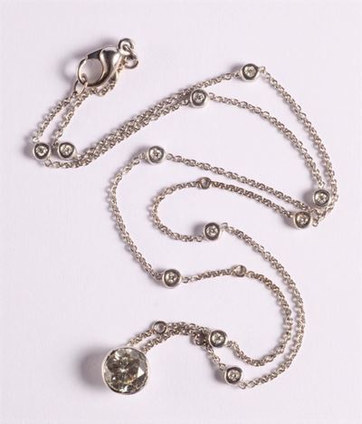 Girocollo con Diamante Centrale di Ct 2,00
