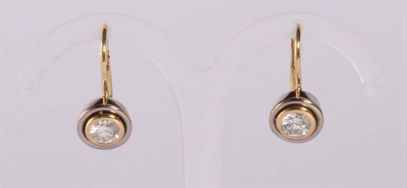 Orecchini con diamante di ct 0,50  - Auction Silvers, Ancient and Comtemporary Jewels - Cambi Casa d'Aste