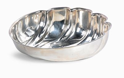 Centrotavola a Conchiglia in Argento, Marchio Job Art, Anni '60-'70
