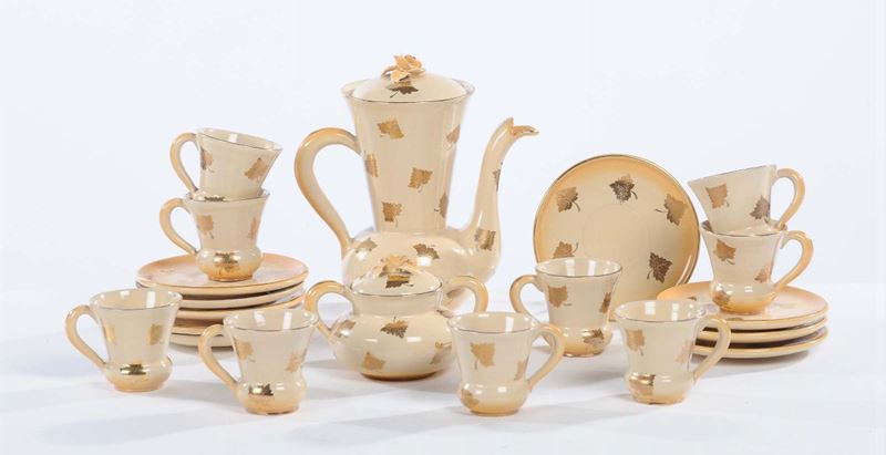 Servizio da caffè in ceramica marcato MGA  - Auction Antique and Old Masters - Cambi Casa d'Aste