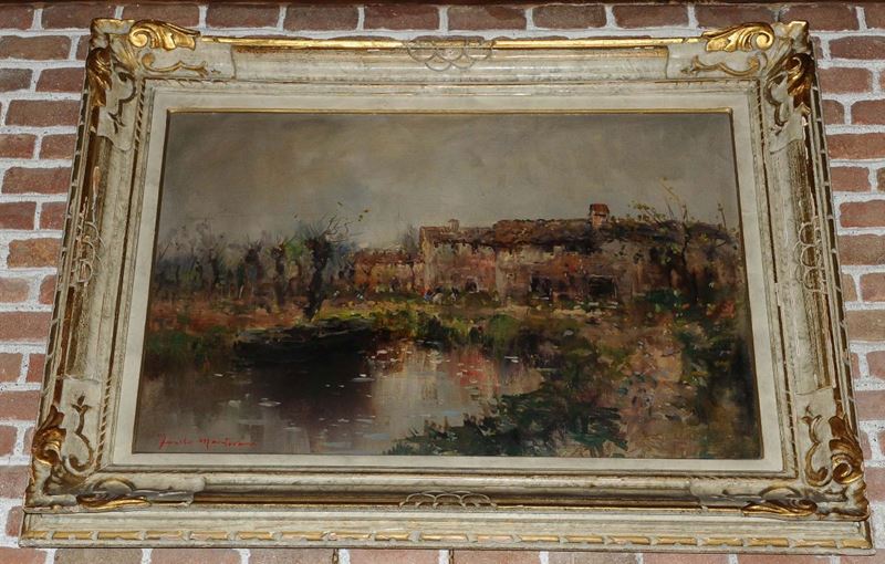 Guido Mantovani (XX secolo) Paesaggio  - Asta Antiquariato e Dipinti Antichi - Cambi Casa d'Aste
