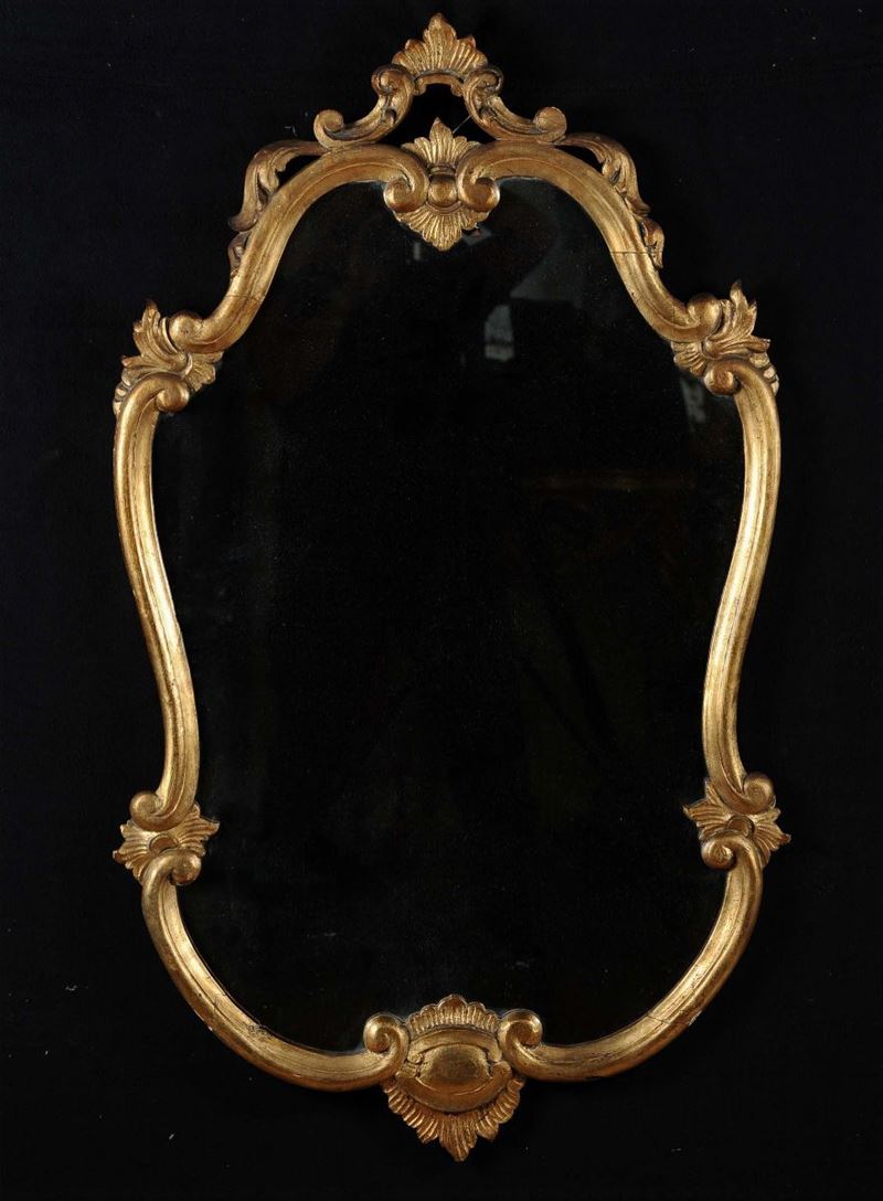 Specchiera in legno dorato  - Auction OnLine Auction 04-2012 - Cambi Casa d'Aste