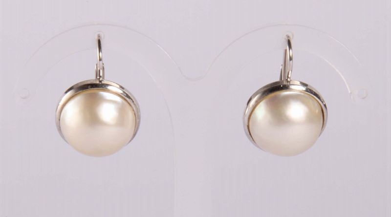 Orecchini con perle mabè  - Auction Silvers, Ancient and Comtemporary Jewels - Cambi Casa d'Aste